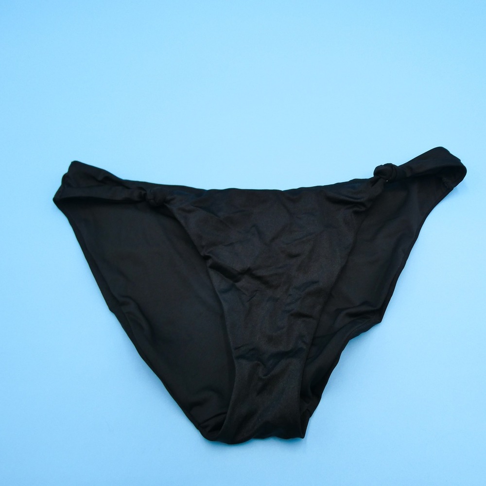 Victoria's Secret Bikini Bottom Womens Medium Ruched Back Black‎ Polyamide Blend